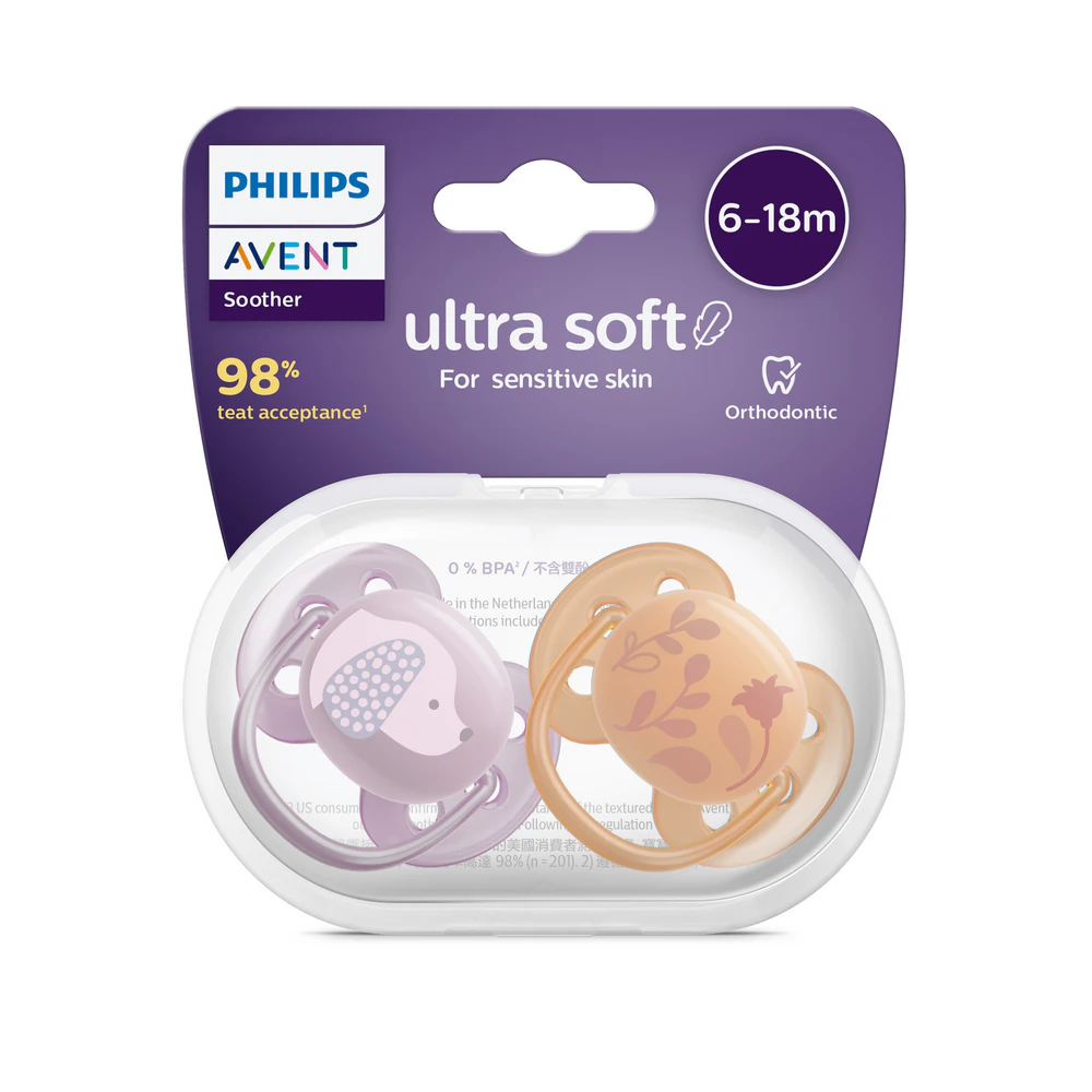 Ultra Soft 柔軟安撫玩嘴 x 2 [6-18個月] SCF091/18